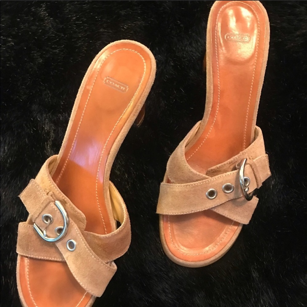 Coach mules sued slides mint condition